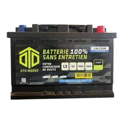 Batterie Oto Moove L3 – 12V 70Ah 760A Start Stop